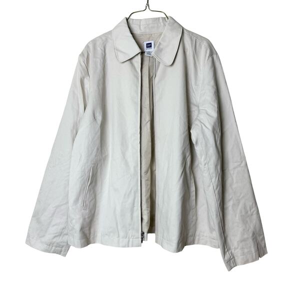GAP Factory VINTAGE Y2K 100% Cotton Khaki Zip front Jacket MEN'S size XL - Picture 5 of 7